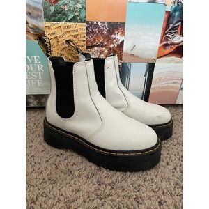 White platform Doc Marten boots women’s 7